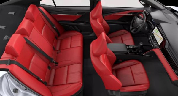 Toyota Camry XSE предлага опция с двуцветна боя и подобрена аудио система. Изборът на кожените седалки "Cockpit Red" превръща интериора в по-спортно и яко пространство. Червената кожа, съчетана с контрастни шевове, определено я отличава сред „сестрите“. Тези седалки са не само впечатляващи визуално — те предлагат функции за отопление и вентилация, регулируема мощност и лумбална опора.

Отвън Camry XSE се отличава с елегантен дизайн благодарение на19-инчовите черни джанти с много спици, LED фарове и опция за боя в два цвята, която се съчетава добре с червения интериор. Панорамният люк и 9-инчовият тъчскрийн информационно-развлекателна система с Apple CarPlay и Android Auto са функции, които ще ви добавят емоция.

Под капака Camry XSE крие 3,5-литров V6 двигател, който осигурява 306 конски сили и 362 Нм въртящ момент. Съчетан с осемстепенна автоматична скоростна кутия, той задвижва предните колела и може да ускори до стотака за под  6 секунди. Това го прави една от по-бързите коли в своя сегмент.
